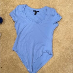FOREVER 21 BLUE BODYSUIT